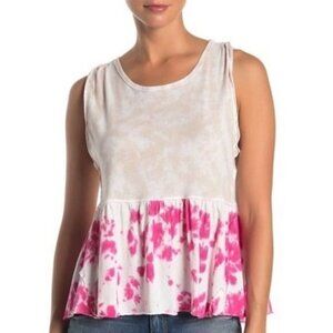 Free People Anytime Tie-Dye Cotton Tank Top. M, L